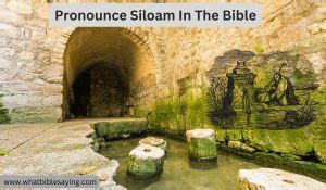 how do you pronounce siloam|siloam meaning.